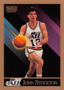 1990-91 skybox basketball #284 john stockton utah jazz official nba trading card