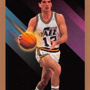 1990-91 SkyBox Basketball #284 John Stockton Utah Jazz Official NBA Trading Card