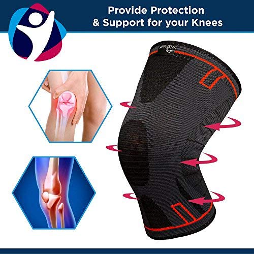 Arthritis Hope Knee Compression Sleeve - Knee Brace for Arthritis and Joint Pain Relief, Improve Circulation, give Support and Comfort, Plus Sizes for Overweight to Obese Thighs and Legs (Black, 7XL)