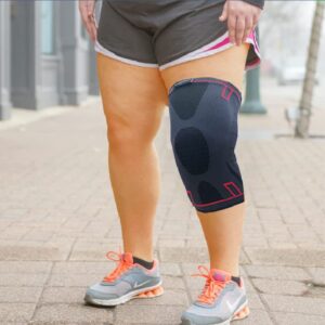 Arthritis Hope Knee Compression Sleeve - Knee Brace for Arthritis and Joint Pain Relief, Improve Circulation, give Support and Comfort, Plus Sizes for Overweight to Obese Thighs and Legs (Black, 7XL)