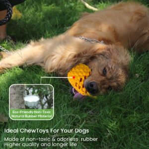 LPHSNR Upgrade Dog Toys for Aggressive Chewers Large Dogs, Tough Dog Chew Toys for Medium Large Dogs Breed Indestructible, Dental Clean Dispensing Toys Pineapple Shape Design