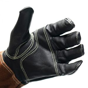 Defiant Metal TIG Welding Gloves - Premium Black Goatskin Leather (Medium)