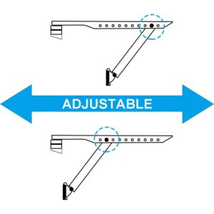 Air Jade Window Air Conditioner Bracket, Up to 85 lbs, Designed to Fit 5,000 to 12,000 BTU Sized Small Unit, Light Duty Universal AC Support Brackets (S)