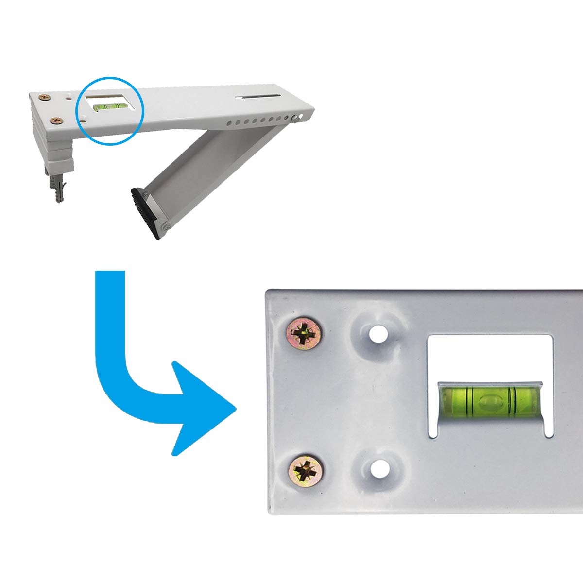 Air Jade Window Air Conditioner Bracket, Up to 85 lbs, Designed to Fit 5,000 to 12,000 BTU Sized Small Unit, Light Duty Universal AC Support Brackets (S)