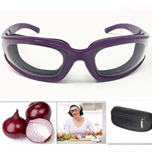 shenghang Onion Goggles Tear Free Saftey Glasses for Kitchen。Anti-tear, Dustproof, Anti-fog, Windproof。 (Purple)