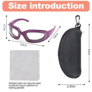 shenghang Onion Goggles Tear Free Saftey Glasses for Kitchen。Anti-tear, Dustproof, Anti-fog, Windproof。 (Purple)