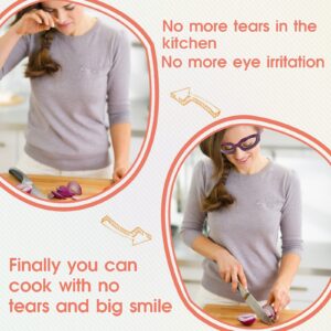 shenghang Onion Goggles Tear Free Saftey Glasses for Kitchen。Anti-tear, Dustproof, Anti-fog, Windproof。 (Purple)