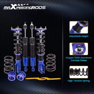 maXpeedingrods Coilovers for Ford Mustang 1994-2004, 4pcs Complete Assemblies Coilovers Suspension KIt, Coil Struts Shock Absorber Adjustable Height Lowering Kit by 1-3”, Blue