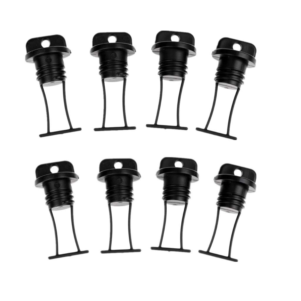 8 Pieces Hull Thread Drain Plugs Kayak Accessories Plastic Boat Drain Holes Bungs fit for Canoe Marine Boat Fishing