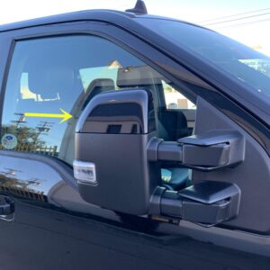 eLoveQ Gloss Black Top Half Mirror Cover Covers For 2017-2019 Ford F-250 F-350 F-450 SuperDuty (DO NOT FIT F-150)