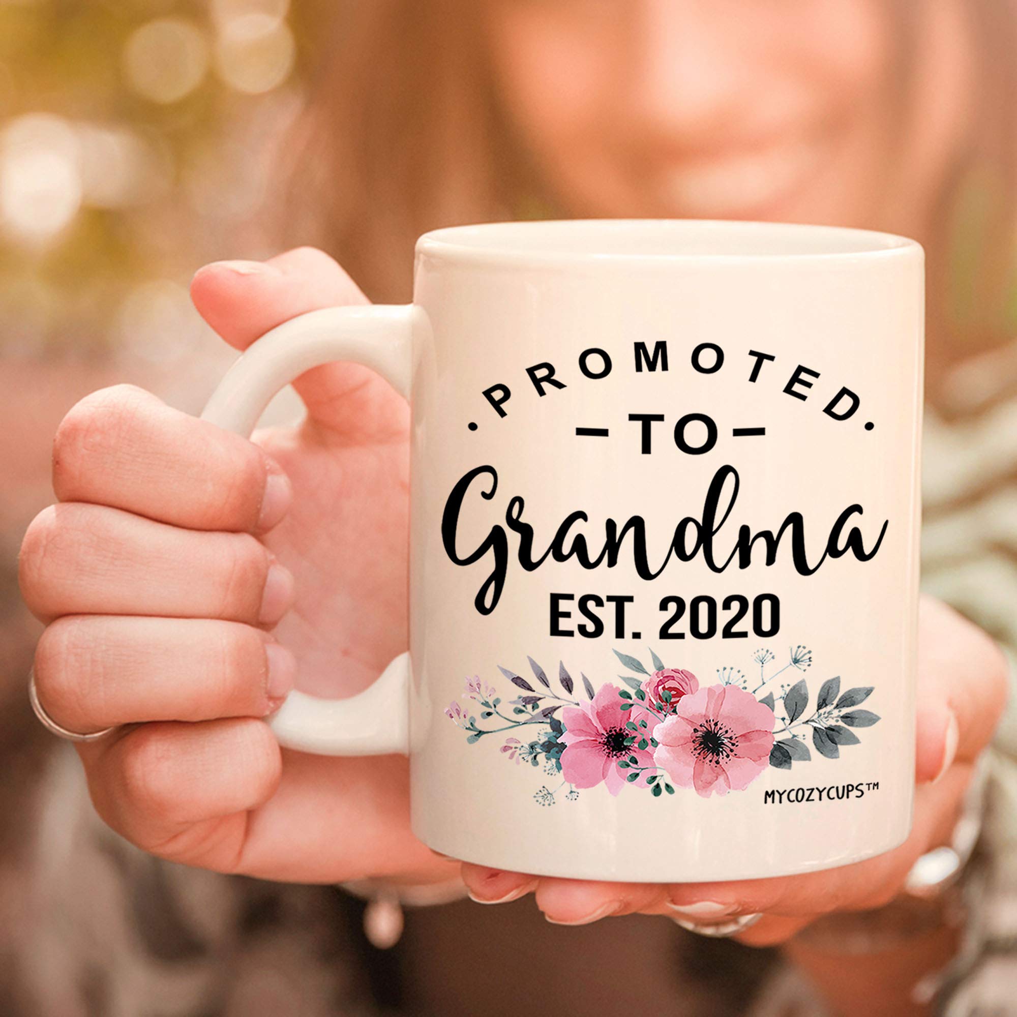 Promoted To Grandma 2020 Coffee Mug - 11oz Cup New Mommy To Be Gift Mug For Parents, Mothers, Inlaws, Stepmom, Grandmothers - Pregnancy Surprise Announcement Mug