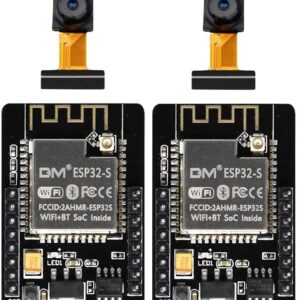 2 PCS ESP32-CAM W-BT Development Board, Aideepen 2PCS ESP32 DC 5V Dual-core WL with OV2640 Camera TF Card Module