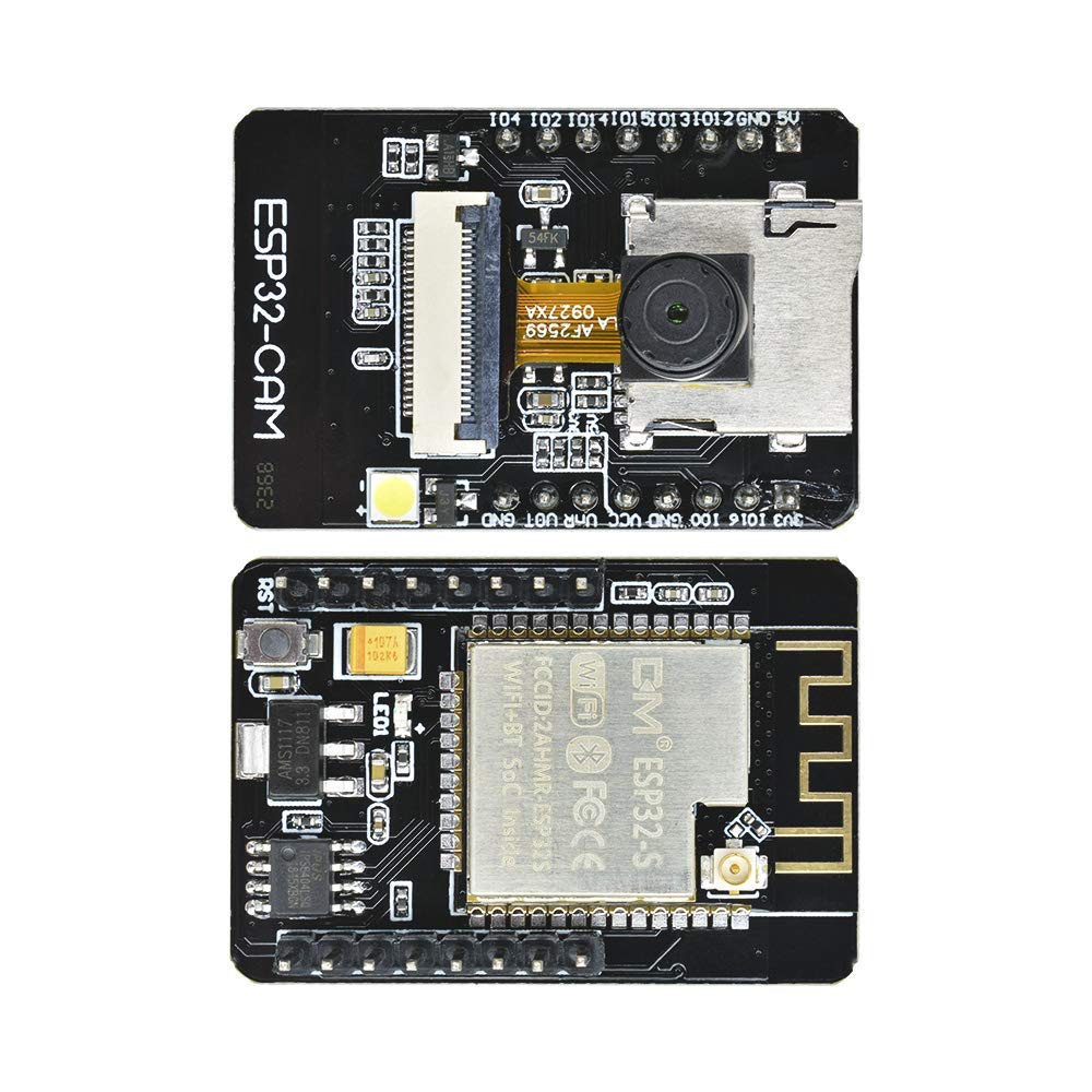 2 PCS ESP32-CAM W-BT Development Board, Aideepen 2PCS ESP32 DC 5V Dual-core WL with OV2640 Camera TF Card Module