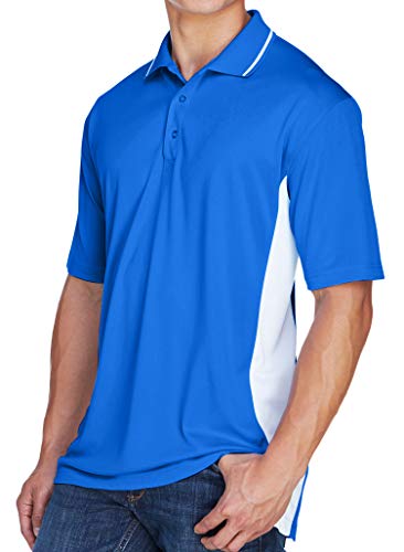 Ford Mustang Shelby Crest Pocket Print Two Tone Polo, Royal 3XL