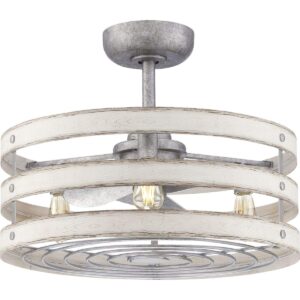 progress lighting p250012-141-22 gulliver ceiling fans, 18-1/8" x 23-1/2", gray