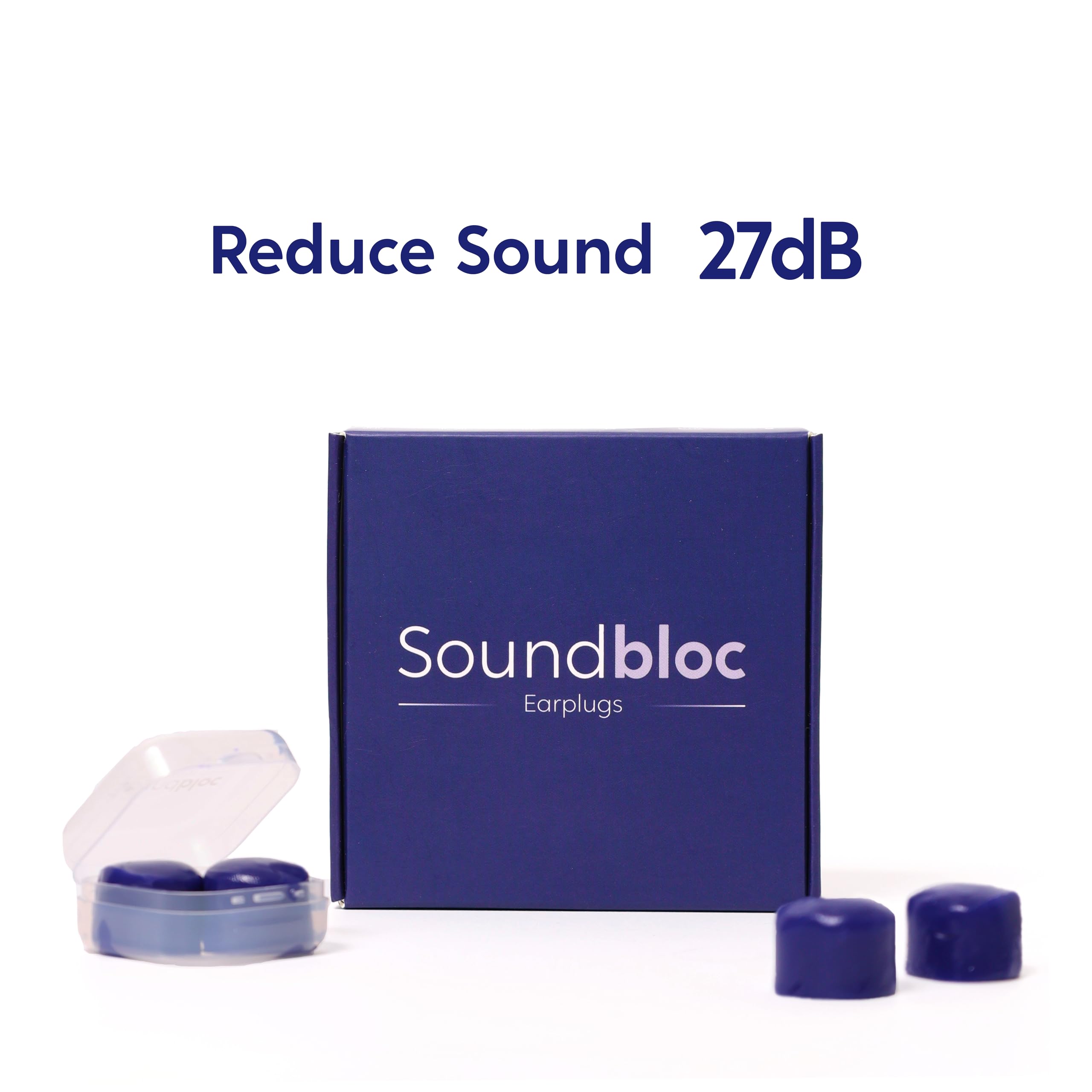 Silicone Ear Plugs for Sleeping by Soundbloc™ - 1 Year Supply (6 Pairs) - Custom Ear Plugs, Earplugs for Swimming, Soft Ear Plugs for Sleeping, Silicone Earplugs - The Earplug for Sleep Size M/L