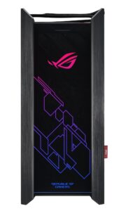 asus rog strix helios gx601 rgb mid-tower computer case for up to eatx motherboards with usb 3.1 front panel, smoked tempered glass, brushed aluminum and steel construction, and four case fans, black