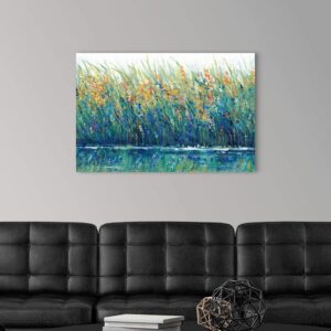 GREATBIGCANVAS Wildflower Reflection II Canvas Wall Art Print, Floral Home Decor Artwork, 36"x24"x1.5"