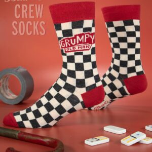 Blue Q Men's Funny Crew Socks - Gifts for Dad, Grandad, Pet Dad (fit shoe size 7-12)