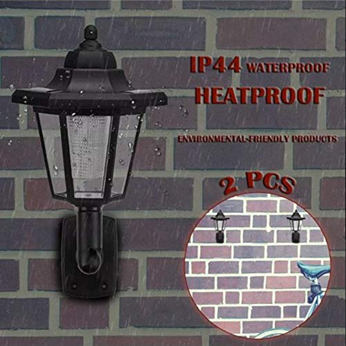 JLFTF 2X Solar Light Home Garden Door Solar Power LED Light Path Way Wall Landscape Mount Garden Fence Lamp Outdoor Night Light