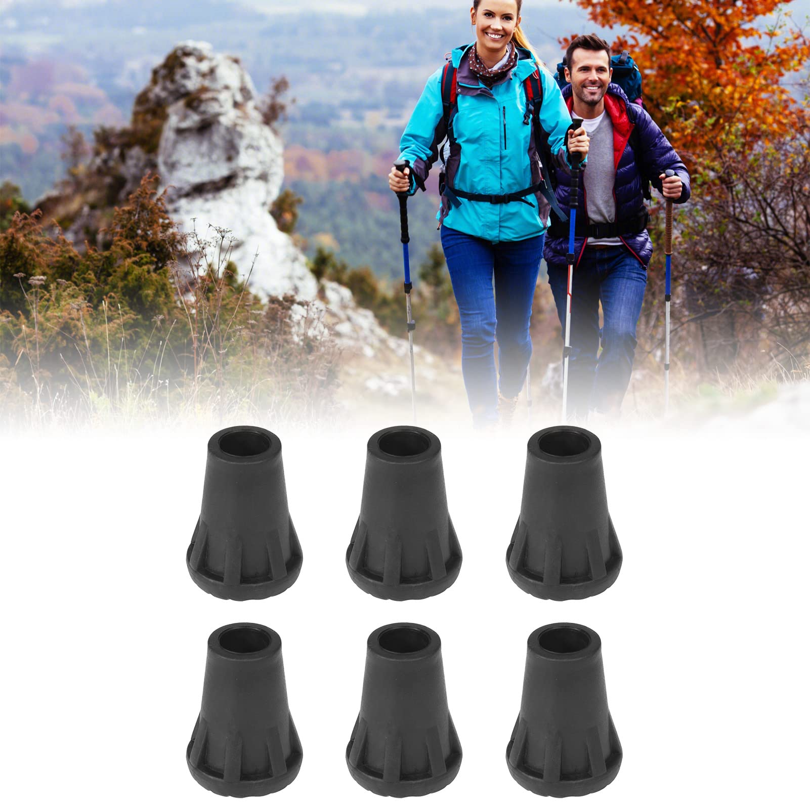 Hiking Stick Hat, Hiking Pole Replacement Part Accessories for Outdoor Trekking Hiking Pole Tip End Walking Stick Cover