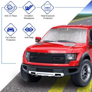 JeCar Windshield Sunshade, Car Front Window Sun Shade Foldable Sun Visor for Ford F150 2009-2014