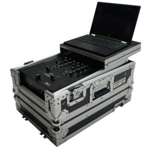 harmony audio hc10mixlt flight universal 10" mixer glide laptop stand dj custom case