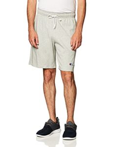 champion men's jersey short, oxford gray, small