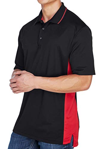 Ford Mustang Shelby Blue and Red Two Tone Polo, Black 6XL