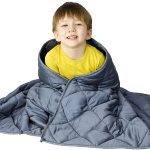 wonap cooling weighted blanket for kids | 100% natural bamboo viscose | 10 lbs | 41"x60" | heavy blanket | folkstone grey…