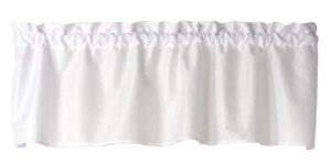 curtain chic susquehanna 56 inches wide x 14 inches long polyester valance curtain, white