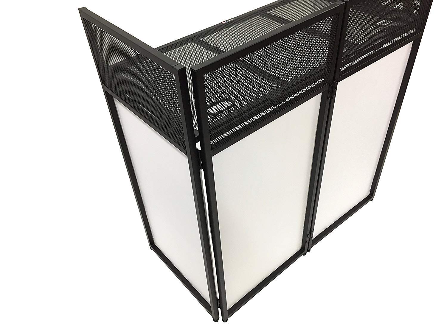 DJ Event Facade White/Black Scrim Metal Frame Booth + 20" x 40" Flat Table Top Includes Both White and Black Panels + Carrying Cases!