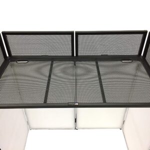 DJ Event Facade White/Black Scrim Metal Frame Booth + 20" x 40" Flat Table Top Includes Both White and Black Panels + Carrying Cases!