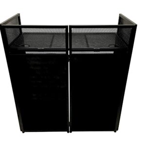 DJ Event Facade White/Black Scrim Metal Frame Booth + 20" x 40" Flat Table Top Includes Both White and Black Panels + Carrying Cases!