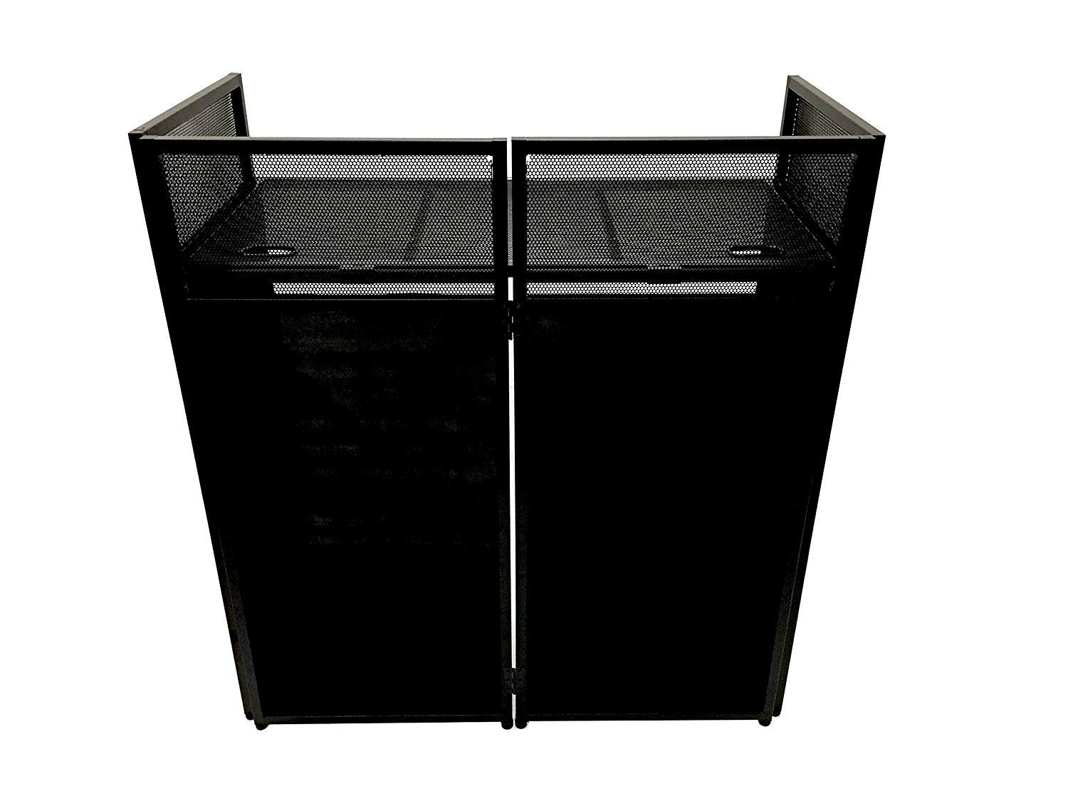 DJ Event Facade White/Black Scrim Metal Frame Booth + 20" x 40" Flat Table Top Includes Both White and Black Panels + Carrying Cases!