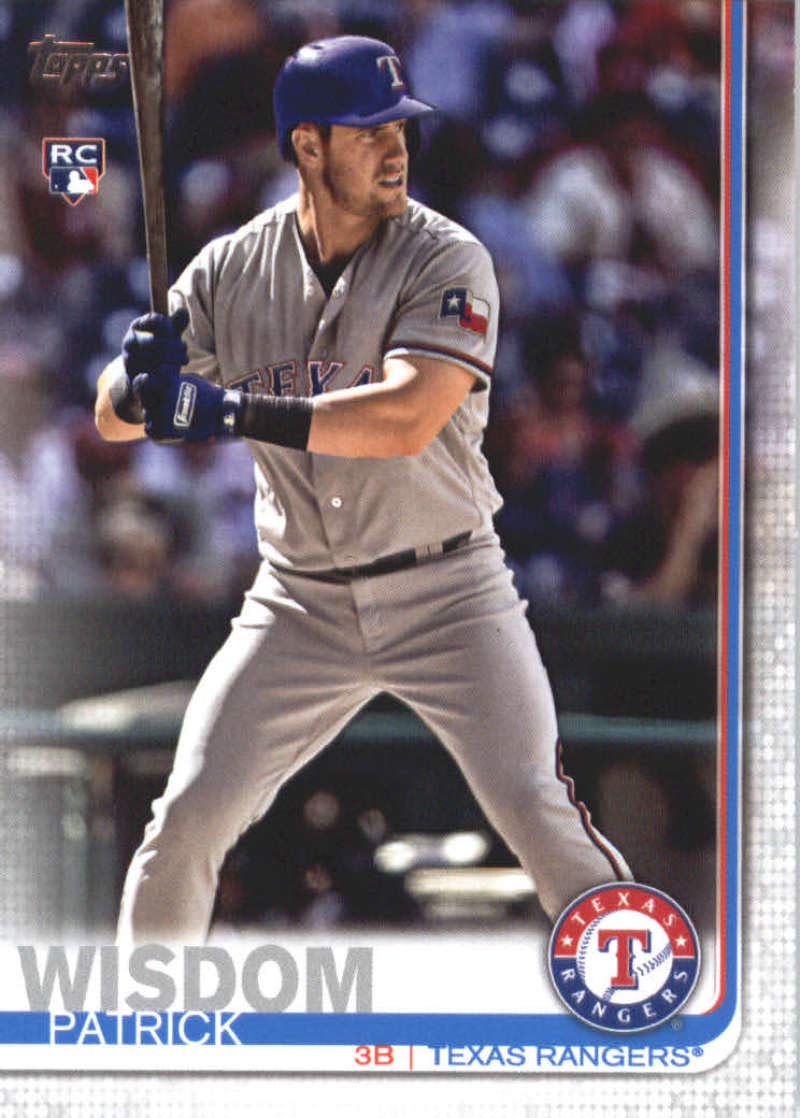 2019 Topps #578 Patrick Wisdom Texas Rangers Rookie Baseball Card