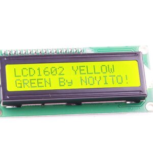 NOYITO 1602 16x2 LCD Module Yellow-Green Backlight with PCF8574T IC IIC Driver Serial Interface Compatible with Win OS UNO R3 MEGA2560 (Pack of 2) (1602 IIC Screen Yellow-Green)