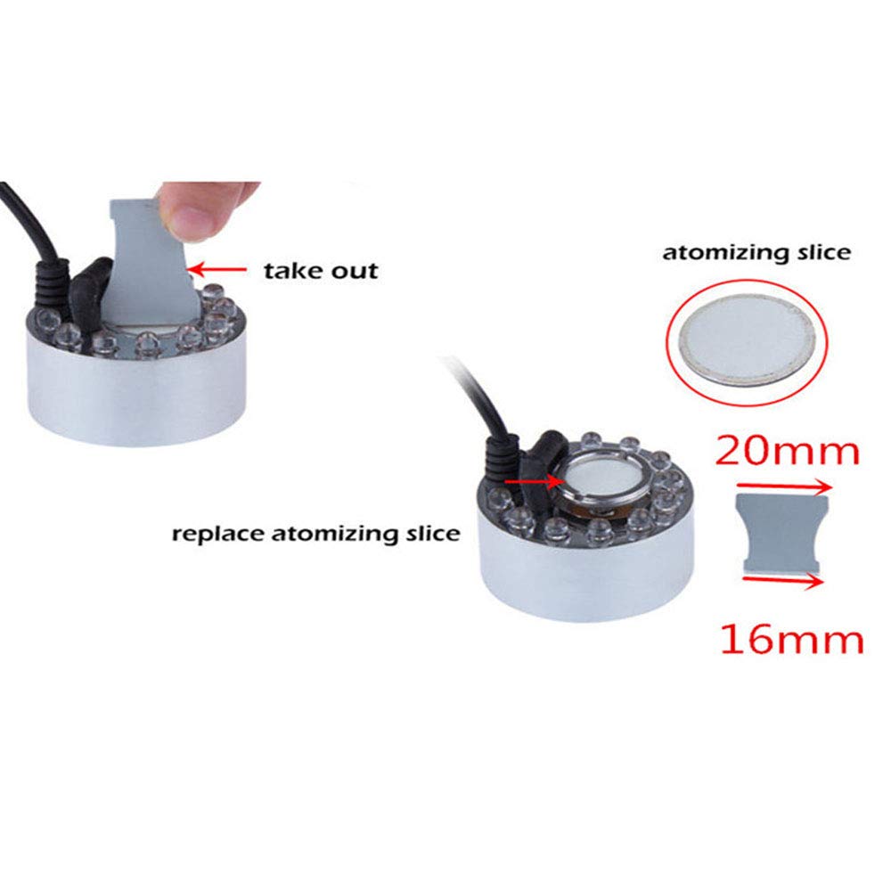 16MM Ultrasonic Mist Maker Disk Fogger Replacement Ceramics Discs for Humidifier Parts with Replacement Tool