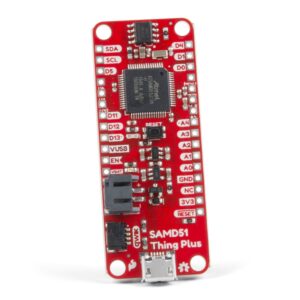 sparkfun thing plus - samd51 development board powerful microcontroller with qwiic connect system and integrated regulated lipo charger no soldering required