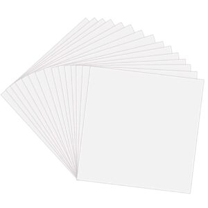 10 Pack 4 Mil Clear Mylar Stencil Sheets, 12" x 12" Blank Stencils, Reusable Template Material, Make Your Own Stencil Compatible for Cricut Vinyl Cutting Machine