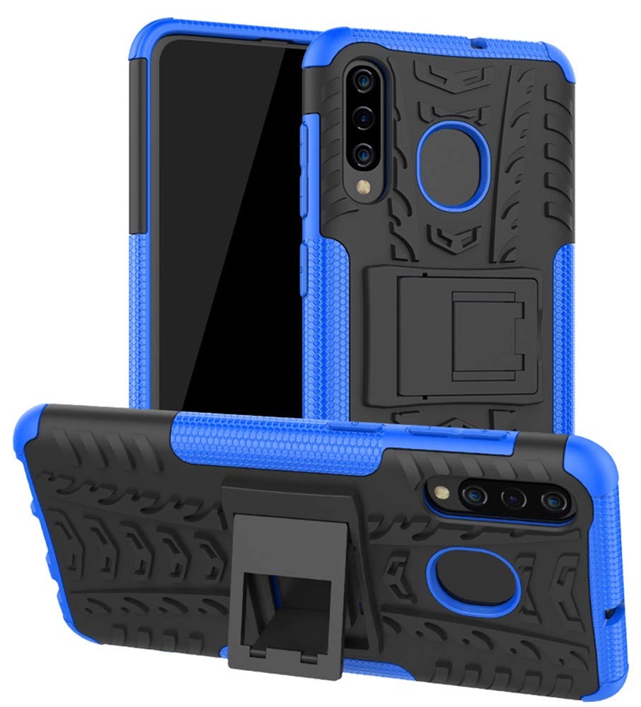 Yiakeng Samsung Galaxy A20 Case, Samsung Galaxy A50 Case, Shockproof Slim Protective with Kickstand Hard Phone Cover for Samsung Galaxy A50/A30/A20 (Blue)