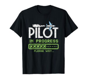 pilot in progress, future pilot toy airplane lovers t-shirt