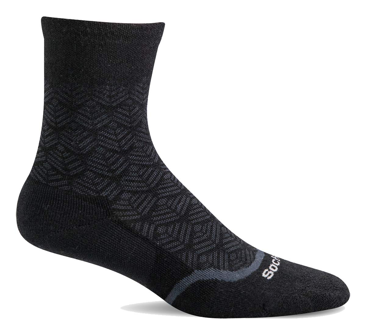 Sockwell Women's Bunion Crew Relief Sock, Black Solid - M/L