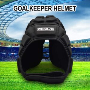 WOSAWE Goalkeeper Helmet Soft Shell Rugby Headguards Multi Sports Head Injury Protection Headgear, L