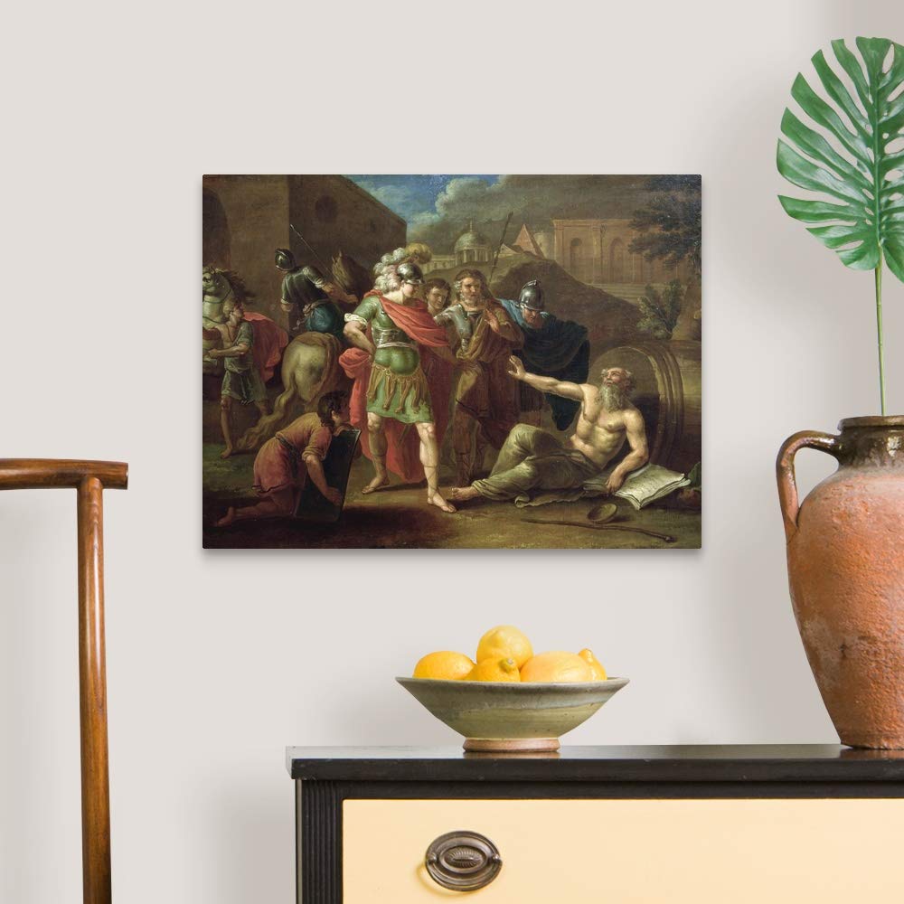 GREATBIGCANVAS Alexander the Great Visits Diogenes at Corinth, 1787 by Ivan Tupylev, Canvas Wall Art Print, Classic Fine Art Home Decor, Classic Paintings by the Masters, 24"x18"x1.5"