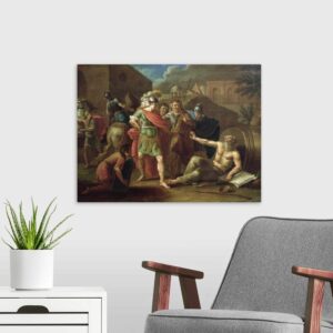 GREATBIGCANVAS Alexander the Great Visits Diogenes at Corinth, 1787 by Ivan Tupylev, Canvas Wall Art Print, Classic Fine Art Home Decor, Classic Paintings by the Masters, 24"x18"x1.5"