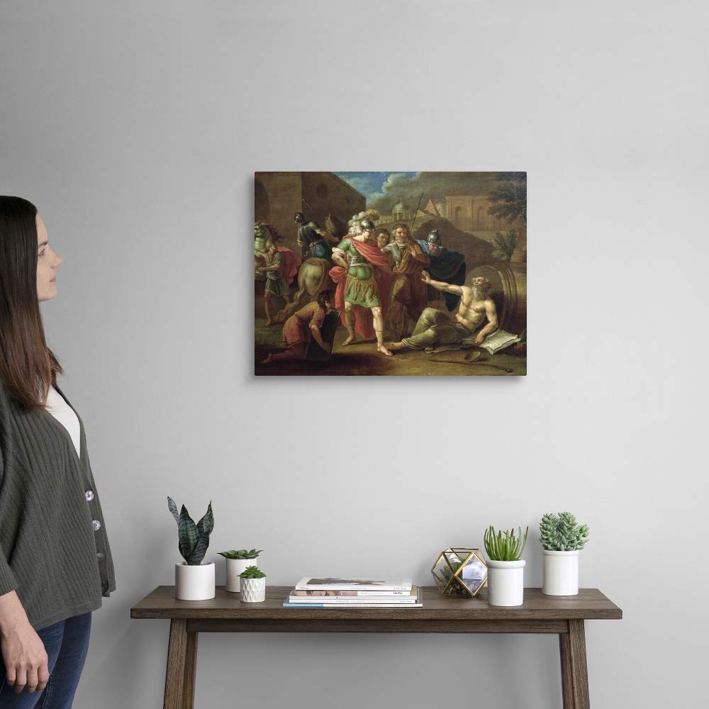 GREATBIGCANVAS Alexander the Great Visits Diogenes at Corinth, 1787 by Ivan Tupylev, Canvas Wall Art Print, Classic Fine Art Home Decor, Classic Paintings by the Masters, 24"x18"x1.5"