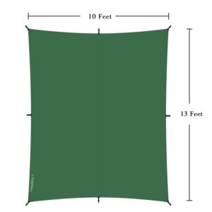 13 Foot Rain Fly for Hammock –Light Weight, Diamond-Ripstop Polyester Hammock Rainfly- 2000 PU Waterproof Eno Rain Cover– Rainfly Backpacking Tarp (13 Foot Rectangle)