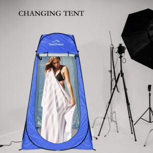 Your Choice Pop Up Camping Shower Tent, Portable Changing Room Camp Shower Toilet Privacy shelter Tents for Outdoor and Indoor with Carrying Bag, 6.2 FT Tall