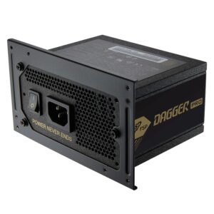 FSP Dagger Pro 650W Mini ITX Solution/SFX 12V / Micro ATX 80 Plus Gold Certified Full Modular VR / 4K Ready Gaming Power Supply (SDA2-650)